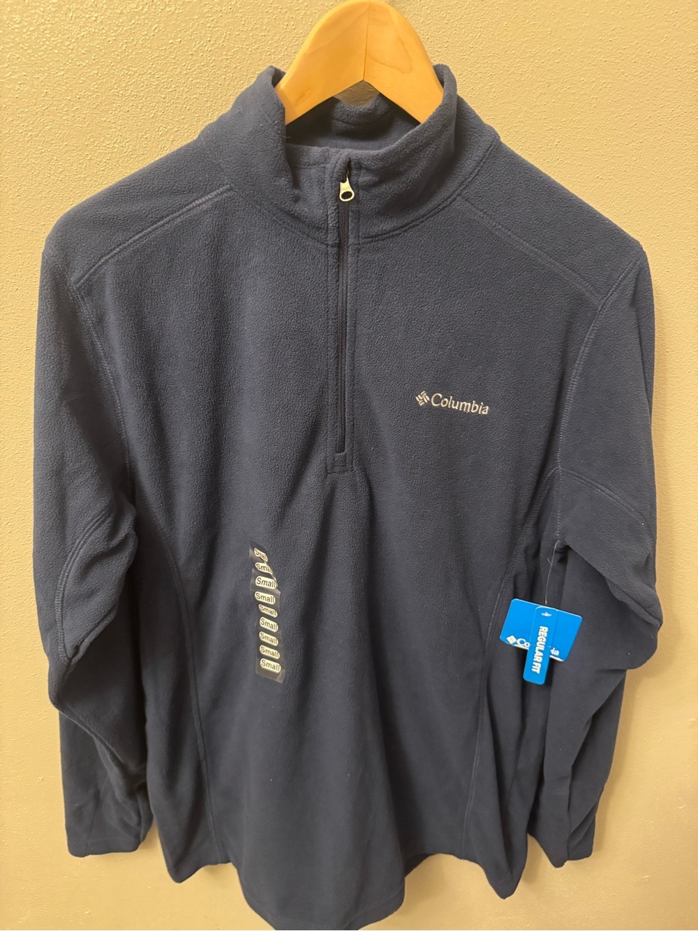 Columbia Men's Dark Navy Half-Zip Fleece Pullover Size Small
